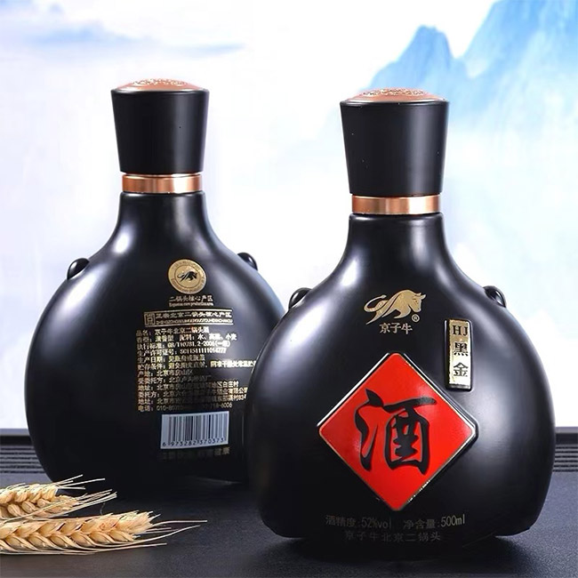 京子牛北京二鍋頭酒HJ黑金 清香型【52° 500ml】
